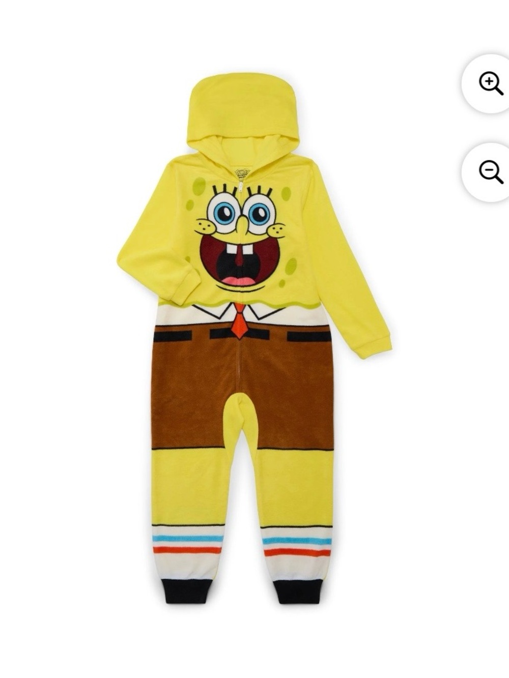 SpongeBob Squarepants Yellow & Brown Kids Hooded One-Piece Pajama